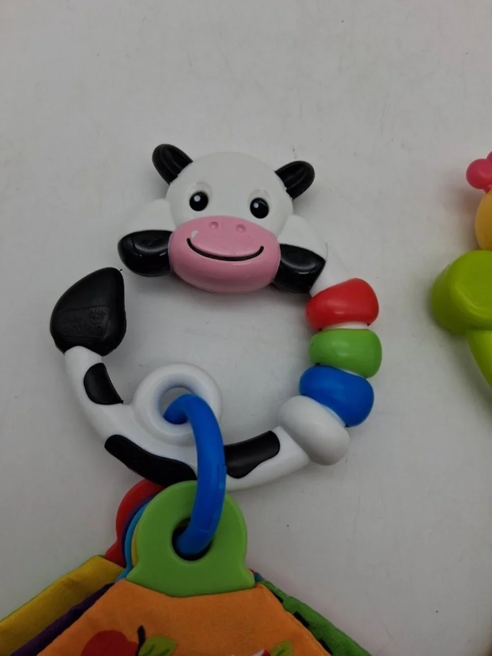 2 Baby Einstein Take Along Discovery Cards Clip-on Crinkle Teether ABC's & 123's